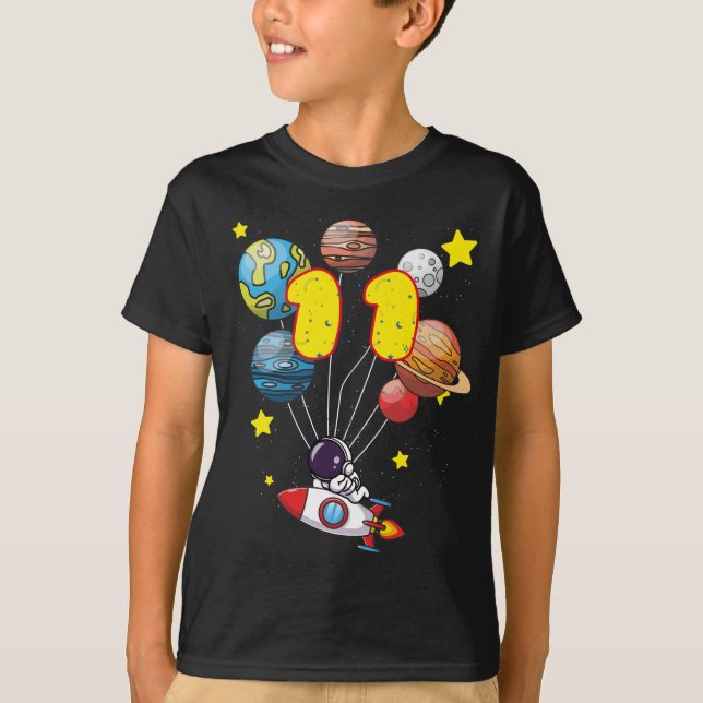 T-shirt Astronaut garçon 11e anniversaire cadeau 11 ans en (Devant)