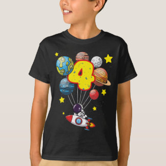 T-shirt Astronaut garçon 4e anniversaire cadeau 4 ans enfa