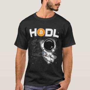 T-shirt Astronaut HODL Bitcoin BTC Coin To The Moon Crypto