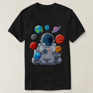 T-shirt Astronaut Juggling Planets Art
