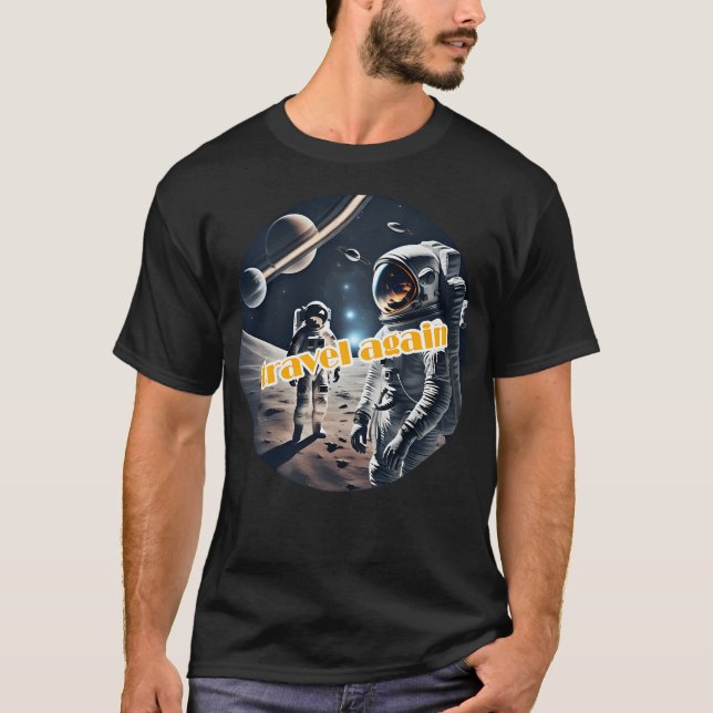 T-shirt Astronaut Lumineux À Vie Spatiale (Devant)
