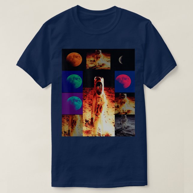 T-shirt Astronaut Moon EDM (Design devant)
