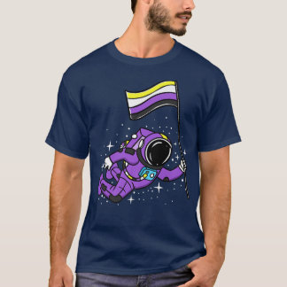 T-shirt Astronaut Non binaire Dans L'Espace Fierté Non bin