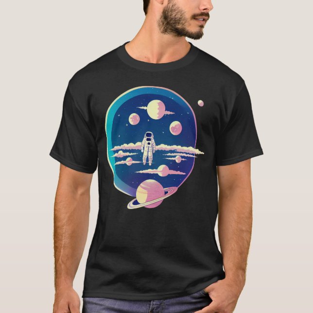 T-shirt Astronaut Perdu Dans L'Espace (Devant)