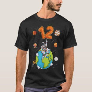 T-shirt Astronaut Planet Space 12 Douze Ans 12e Bi