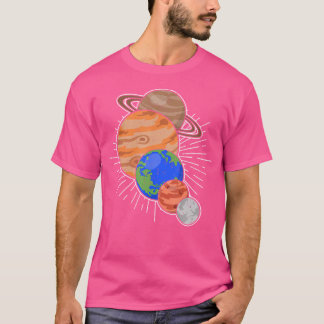 T-shirt Astronaut Planètes de voyage spatial Astronomie Sc