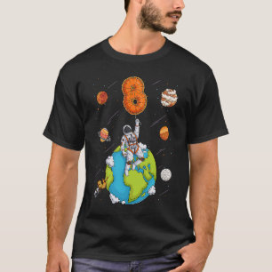 T-shirt Astronaut Planètes Espace 8 Huit Ans 8ème Birth