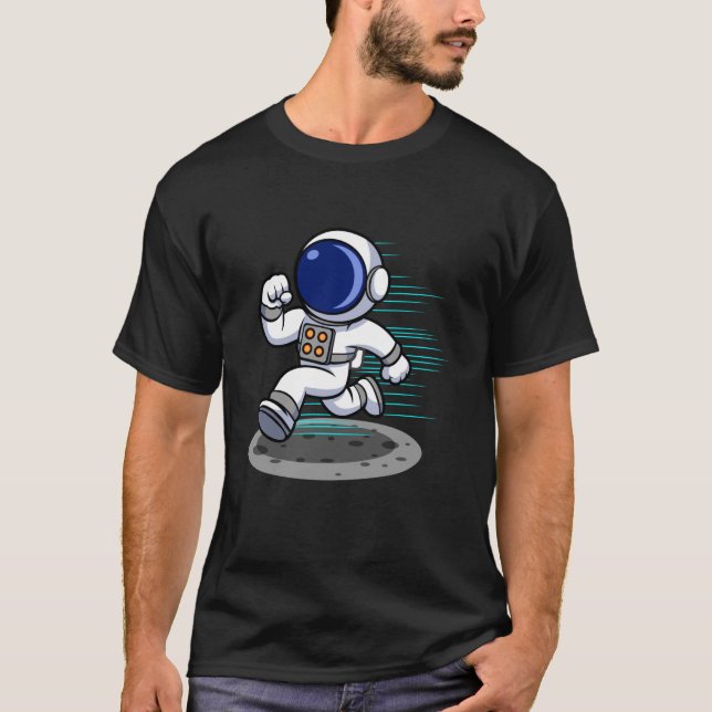T-shirt Astronaut Running Adventure (Devant)