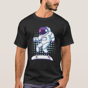 T-shirt Astronaut Skateboardeur Dans L'Espace Gravité Zéro