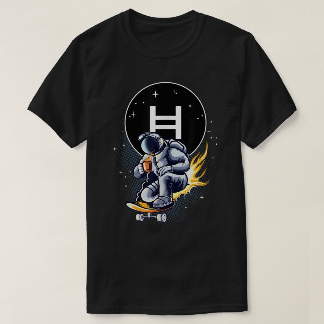 T-shirt Astronaut Skater | Space Coffee Adventure (Design devant)