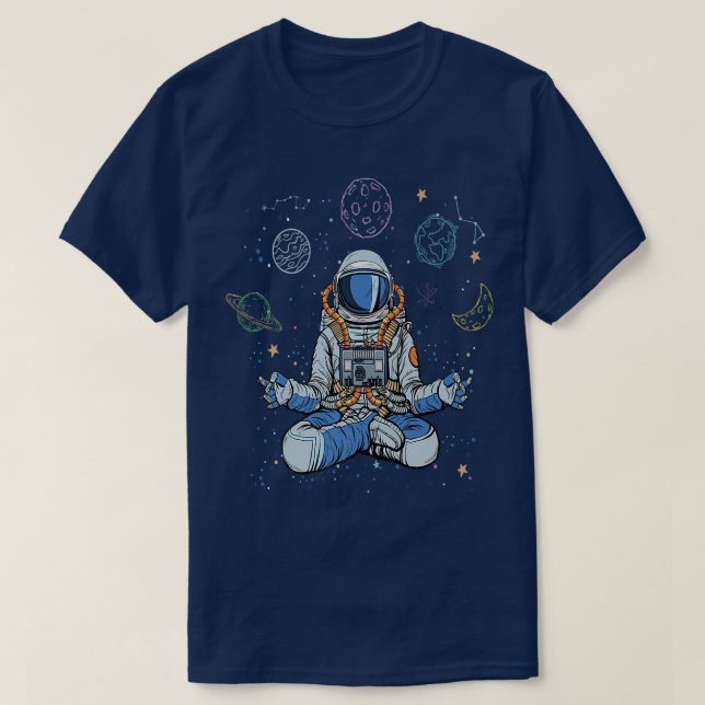 T-shirt Astronaut Space Planets Spaceships  (Design devant)