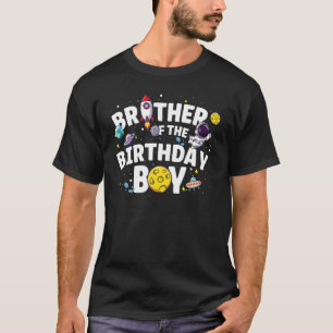 T-shirt Astronaut Space Theme Party Frère De La Birthda