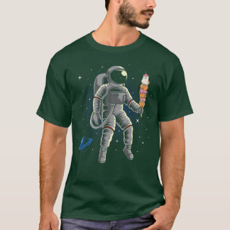 T-shirt Astronaut Spaceman Crème de glace Chats Planètes E