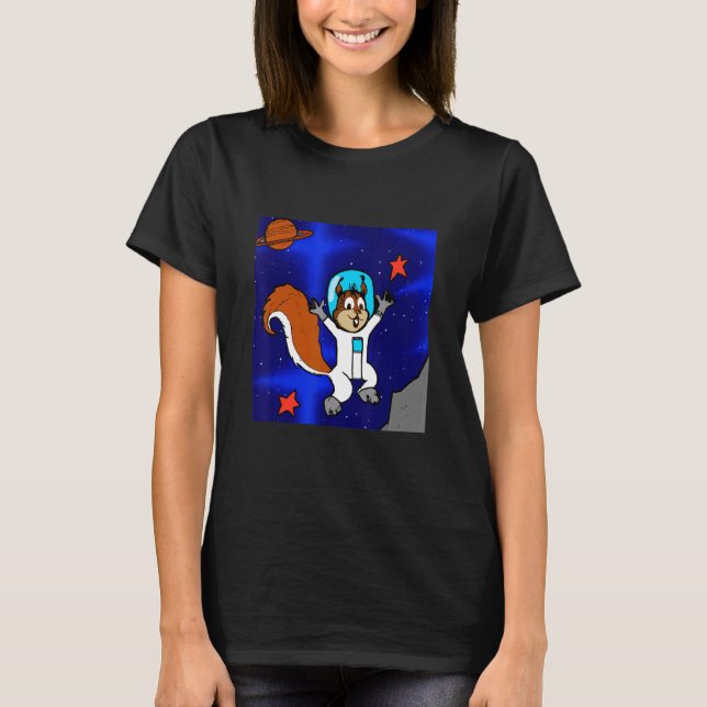 T-shirt Astronaut Squirrel in Space (Devant)