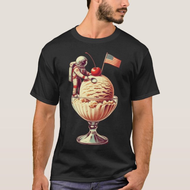 T-shirt Astronaut Sur Glace (Devant)