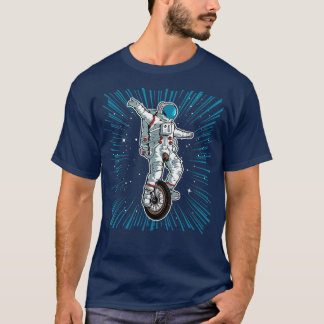 T-shirt Astronaut sur Unicycle Circus Enfants Femmes Homme