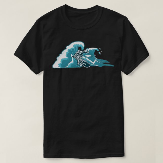 T-shirt Astronaut Surfboard Espace Extérieur Surf Astrono (Design devant)