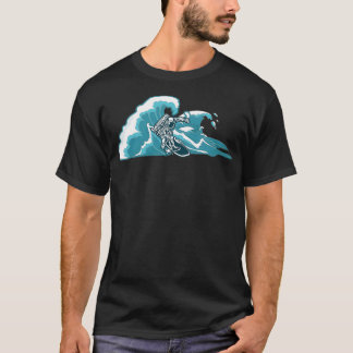 T-shirt Astronaut Surfboard Espace Extérieur Surf Astrono