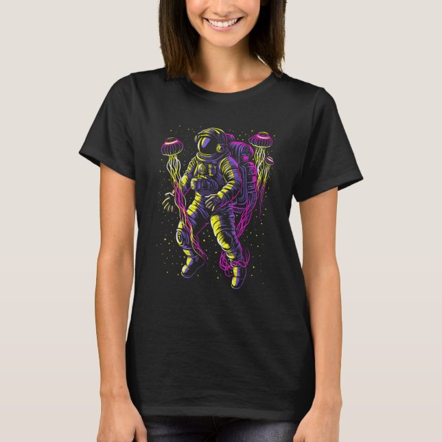 T-shirt Astronaut with space jellyfish (Devant)