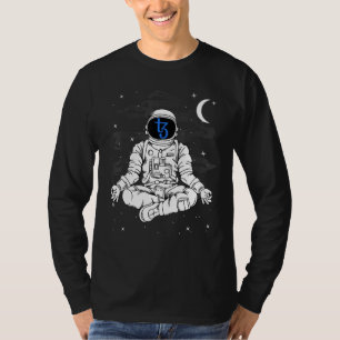 T-shirt Astronaut Yoga Tezos Xtz Pièce Vers La Lune Crypto