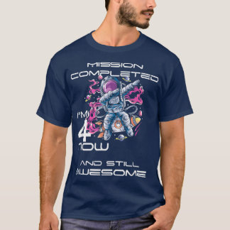 T-shirt Astronaute 4e anniversaire 4 ans Anniversaire Enfa