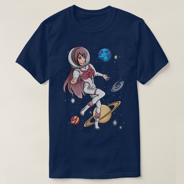 T-shirt Astronaute, Amine Girl In Space (Design devant)