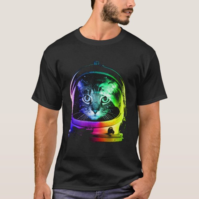 T-shirt Astronaute Cat Space Cat (Devant)