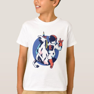 T-shirt Astronaute Cool Faisant du Rock sur Licorne Drôle