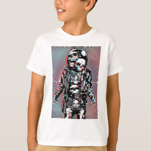 T-shirt Astronaute Crâne Cosmique dans l'Art Hypnotique