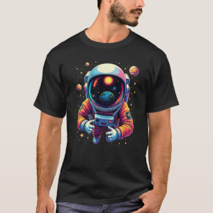 T-shirt Astronaute dans l'espace visuel de la Terre sur la