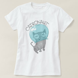 T-shirt astronaute de chat