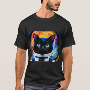 T-shirt astronaute de chat mignon
