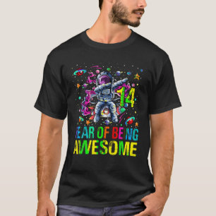 T-shirt Astronaute de Dabbing 14 ans Anniversaire Espace 1