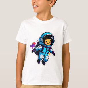 T-shirt Astronaute de dessin animé mignon