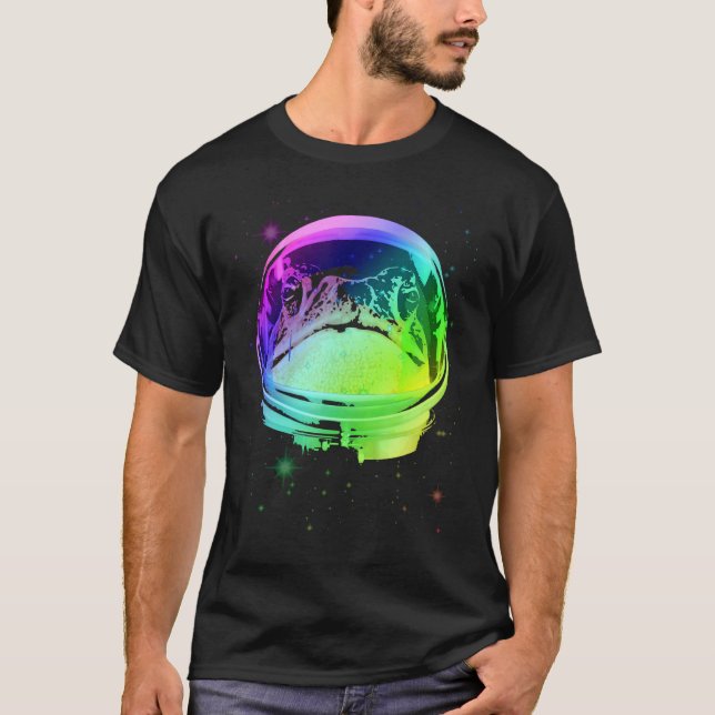 T-shirt Astronaute De Grenouille Dans Casque Spatial (Devant)