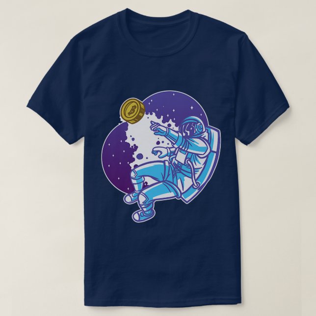 T-shirt Astronaute du Bitcoin  (Design devant)