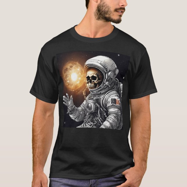 T-shirt Astronaute du squelette (Devant)