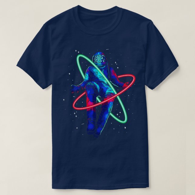 T-shirt Astronaute Espace Extérieur Galaxie Lumineuse Univ (Design devant)