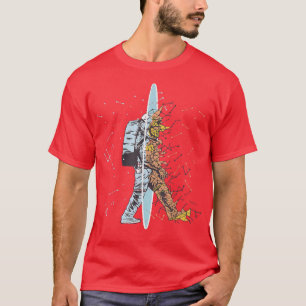 T-shirt Astronaute Espace flottant Lune Mars Planètes T-sh