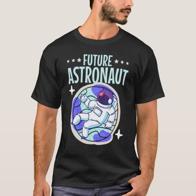 T-shirt Astronaute Jeune Enfants Scientifiques Avenir De L (Devant)