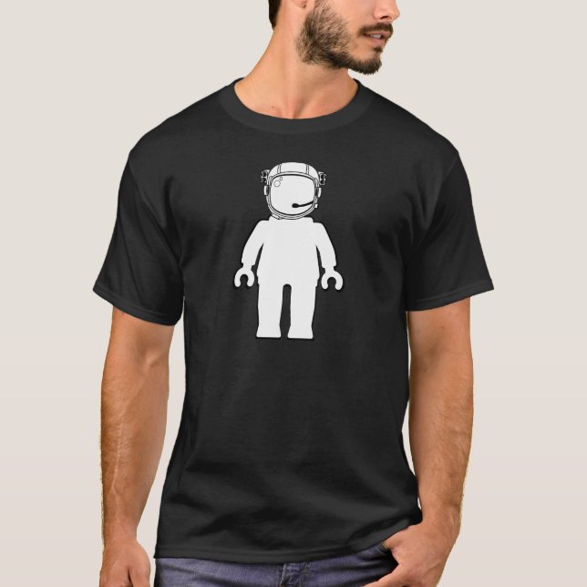 T-shirt Astronaute Minifig de style de Banksy (Devant)