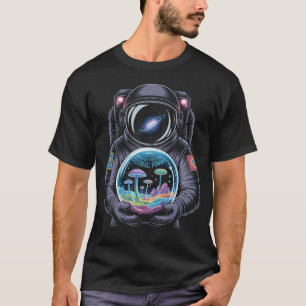 T-shirt Astronaute Psychedelique Tenant un Cosmic Vintage