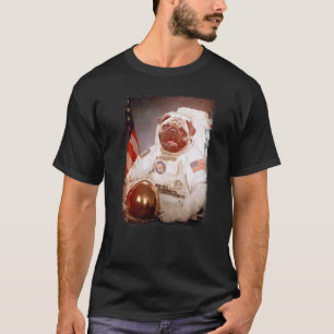 T-shirt Astronaute Pug Mission Spatiale Lune Animal Astron