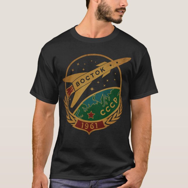 T-shirt Astronaute russe de Vostok 1961 Gagarine Propagan (Devant)
