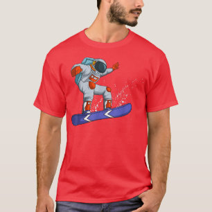 T-shirt Astronaute Snowboard Dans L'Espace