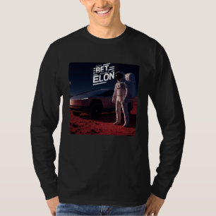 T-shirt Astronaute sur Mars avec un camion électrique futu