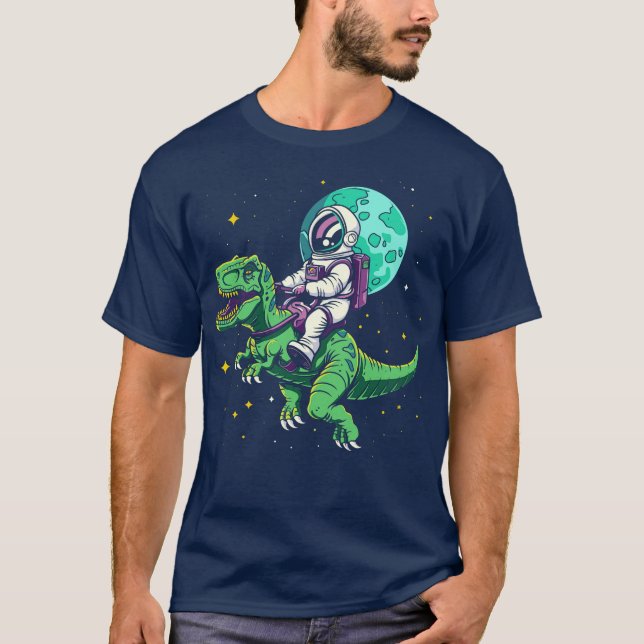T-shirt Astronautes à bord de TRex (Devant)