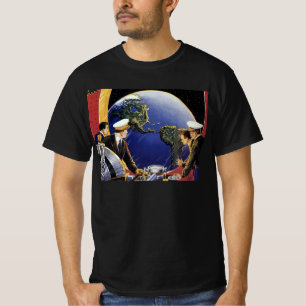 T-shirt Astronautes de la science-fiction vintage en orbit