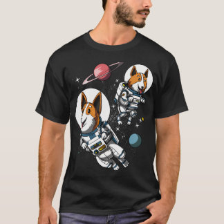 T-shirt Astronautes de l'espace de chien Corgi