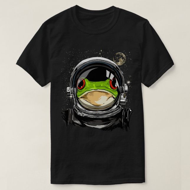 T-shirt Astronome de grenouille Exploration spatiale Amate (Design devant)